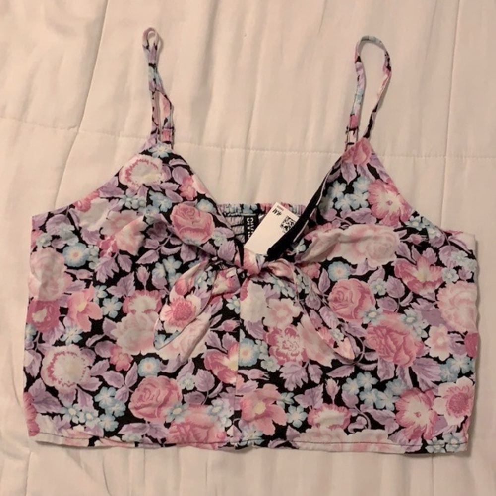 H&M FLORAL CROP TOP